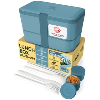 Umami Bento Lunchbox verschachtelbar 1500 ml All-in-One, Bento Box Erwachsene, Mahlzeit Prep Container für Männer