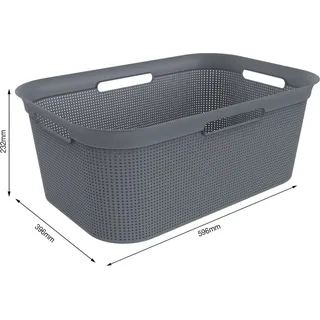 Rotho Wäschekorb Brisen 41 l Anthrazit