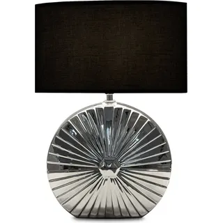 KONSIMO Tischlampe "RITIM", Silber, Keramik - Silber