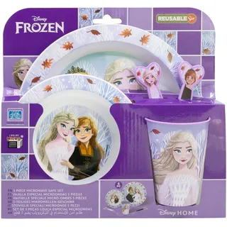 5-teiliges Geschirr-Frühstück-Set & Besteck | Disney Frozen
