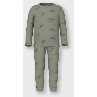 NAME IT Jungen Nmmnightset Agave Green Dino Rib Noos Nachtwäsche Set, Agave Green, 86-92 EU
