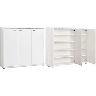 Procontour Kommode PROCONTOUR "Sun BESTSELLER", weiß, B:135cm H:115cm T:35cm, Holzwerkstoff, Sideboards, Schuhkommode, Höhe 115cm, mit variabel verstellbaren Einlegeböden