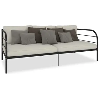 vidaXL Tagesbett-Rahmen Schwarz Metall 90×200 cm