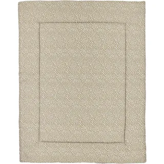 MEYCO Baby Cheetah/Uni Laufgittereinlage (weiches und sicheres Material, Außenseite aus 100% Baumwolle, waschbar, weich und sanft, trocknergeeignet, Größe: 80 x 100 cm), Taupe