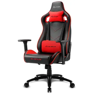 Sharkoon Elbrus 2 Gamingstuhl, Kunstleder, Schwarz/Rot, Normal