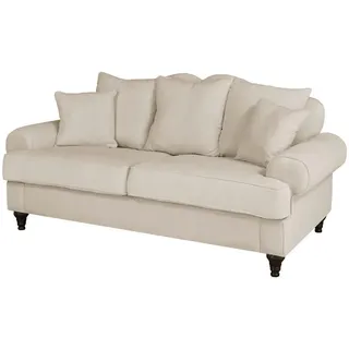 furn.design Sofa Wohnzimmer, Couch 3-Sitzer in beige Landhaus, Einzelsofa Adelina 200 cm beige