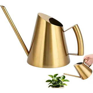 900ML Edelstahl Gießkanne, Langem Auslauf Moderner Blumengießkanne Kleine Gold Pflanzen Gießkanne Kleine Gartengeräte Für Haus Pflanze Bonsai Outdoor Garten Blumen