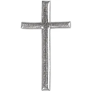RAYHER HOBBY Rayher 3120922 Wachsmotiv Kreuz, silber, 4 cm, Btl. 1 Stück, Kreuz aus Wachs, Wachs zum Kerzen verzieren, Verzierwachs, Wachsmotiv für Kommunionkerzen, Hochzeitskerzen