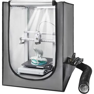 Vevor 3D-Druckergehäuse Druckerzelt (55 x 65 x 75 cm), staubdichte & wasserfeste Schutzhülle mit konstanter Temperatur & LED-Beleuchtung, kompatibel mit Photon Mono/Mars 3, FDM/LCD-Drucker