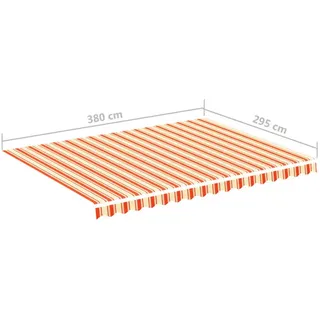vidaXL Markisenbespannung 4 x 3 m gelb/orange