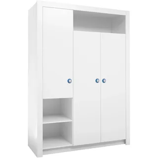 Begabino Kinderträume Kinderkleiderschrank Paula 137 x 195,5 x 56 cm Holznachbildung weiß