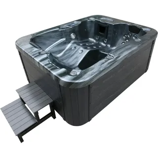 Home Deluxe Whirlpool Black Marble für 3 Personen 210 x 160 x 85 cm