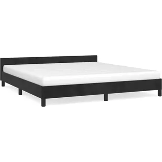 vidaXL Bettgestell ohne Matratze Schwarz 180x200 cm Samt - Schwarz