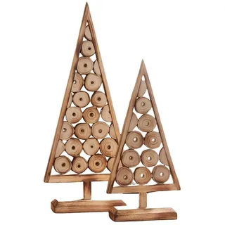 Dekoleidenschaft Dekofigur Tannenbaum 80 + 110 cm hoch