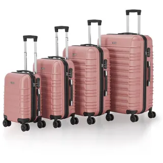 Juskys Hartschalen Kofferset Rom - Rosa