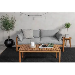 Gardenson Loungesofa , Grau, Akaziefarben , Holz, Textil , Akazie , einzeln stellbar , 185x56x92 cm , Gartenmöbel, Loungemöbel, Lounge-Serien