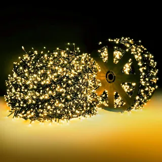 ELKTRY 1000 LED Lichterkette Außen 25M 8 Modi Weihnachtsbeleuchtung Außen innen Strom mit Stecker, Warmweiß Wasserdicht Cluster Lichterkette für Weihnachtsbaum Garten Party Geburtstag Hochzeit