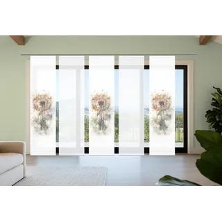 home in green AMARANDE Paneelwagen 60 x 245 cm Beige 5 Stk.