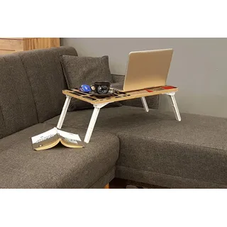 Skye Decor, Gusto 766 - Atlantic, Computertische, Laptop-Stehpult, Atlantische Kiefer, 60 x 24,5 x 35 cm - Weiß