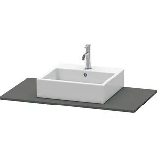Duravit XSquare Konsole, 1 Ausschnitt, 1000x16x550mm, XS060E04949, Farbe: Graphit Matt Dekor