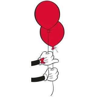Komar Bild »Mickey Mouse Balloon« Disney 1 Stk. tlg. Wandbild zur Dekoration im Kinderzimmer - ohne Rahmen, schwarz