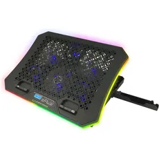 Bild EGC109 Esperanza Gaming Cooling Pad für Laptop-LED-RGB-Galerie, Notebook Ständer, Schwarz