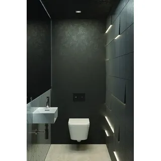 Handwaschbecken Extra weiß 450x250x150mm 1 Hahnloch, mit Überlauf - Weiß