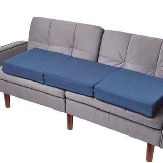 Homescapes Sofa-Auflage dunkelblau 150/50/10 cm – großes Sitzkissen orthopädisch , Textil , Füllung: Kaltschaum , Rechteckig , 50x10x150 cm , Oeko-Tex® , Heimtextilien, Wohntextilien, Sitzkissen