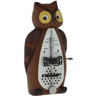 Wittner Metronom Taktell Tierform Serie 839 - Kunststoffgehäuse - Ohne Glocke - Eule - Mechanisch zum Aufziehen - Keine Batterien erforderlich - Made in Germany