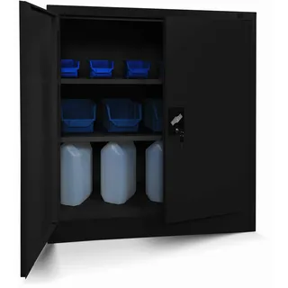 Jan Nowak C001B Aktenschrank 92,5 cm x 90 cm x 40 cm schwarz