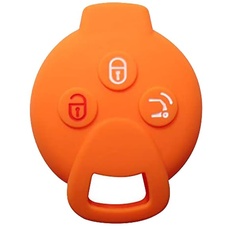 SALPIE Silikonhülle für Smart 451 453 3 Flip Buttons, Autoschlüsselhülle Smart 451 453 Flip Key (Arancione, Smart 451)