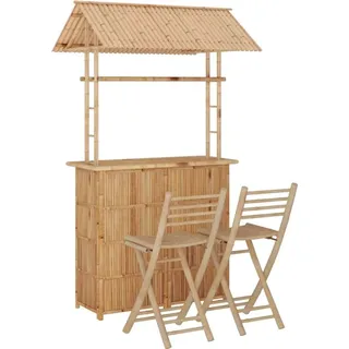 vidaXL 3-tlg. Bar-Set Bambus