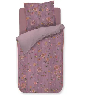Pip Studio Bettwäsche-Garnitur Flores Bailando Farbe Purple Größe 155x220+80x80 - Lila