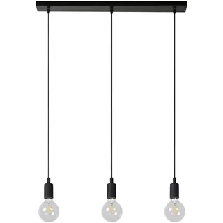 Lucide Pendelleuchte 08408/03/30, 3-flammig, höhenverstellbar, L.75 x B.8 cm - Schwarz