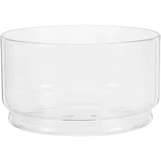 Cabilock Salatschüssel Glas Rührschüssel Runde Transparente Dessertschalen Obstschale Hitzebeständige Glasschale Tiefe Schale für Süßigkeiten Obst Dessert Weihnachten Tischdeko(Ohne Deckel)