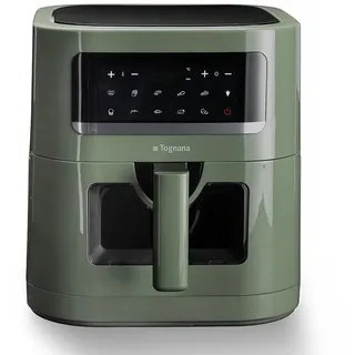 Tognana Iridea 7 L Luftfritteuse mit Behälter und Antihaft-Grill und Digitalanzeige, Salbeigrün