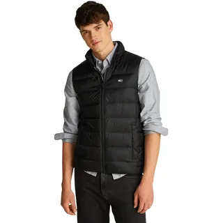 Tommy Jeans Herren Weste Down Leicht, Schwarz (Black), S