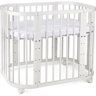 Waldin 5-in-1 Kinderbett mit Matratze Weiß - Weiß