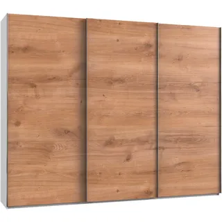 WIMEX Schwebetürenschrank Level 300 x 236 x 65 cm Weiß/Eichefarben