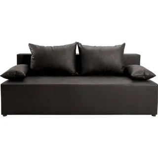 exxpo - sofa fashion Schlafsofa Mikrofaser 2-Sitzer Grau
