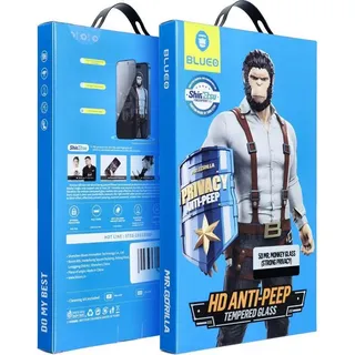 Mr. Monkey Gehärtetes Glas 5D Gehärtetes Glas - Apple iPhone 16 Pro schwarz (Starker Datenschutz) - Schwarz