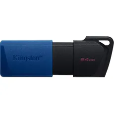 Kingston 64GB USB-Stick DataTraveler Exodia M, USB-C 3.2 Gen1, Schwarz/Blau