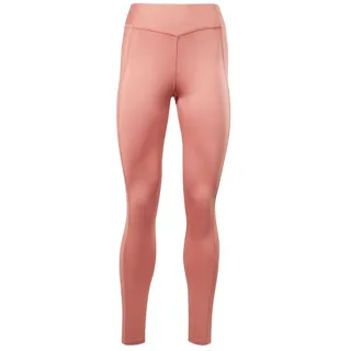 Reebok Damen High Rise Rib Yoga-Hose, Tonfarben (Baked Clay), L
