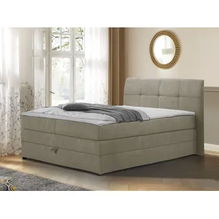 DELAVITA Boxspringbett »Finja«, besonders komfortable Liegehöhe, mit praktischem Bettkasten
