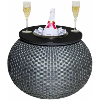 cootab cooler table "Beistelltisch mit Edelstahl-Kühler Milano 40 cm", 1 Stk. tlg., anthrazit, schwarz
