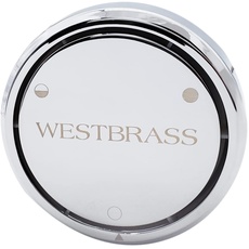 Westbrass D493CHM-26 Universal Deep Soak Badewannenablauf Klempner-Set mit 2-Loch-Abdeckplatte, poliertes Chrom