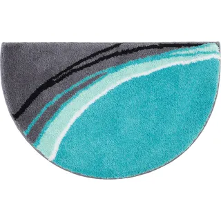 Erwin Müller Duschvorlage Mykonos, Duschmatte, Duschvorleger rutschhemmend türkis Größe 50x80 cm - kuscheliger Hochflor, für Fußbodenheizung geeignet (weitere Farben)