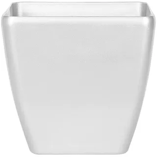Beliani Blumentopfsilberquadratisch 35/35/34cm Astras , Silberfarben , Stein , 34 cm , Dekoration, Blumen & Blumentöpfe, Übertöpfe