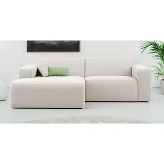 otto home »Koa, 228 cm, L-Form, Modulsofa in Cord, Chenille, Struktur, Webstoff« Designsofa, weicher Lounge-Sitzkomfort, Welleunterfederung, bodentief