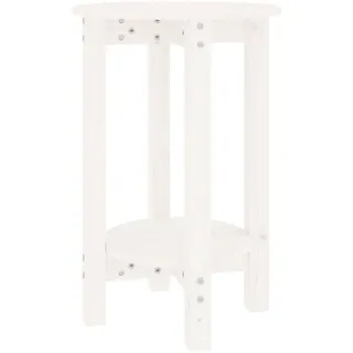 vidaXL Couchtisch Weiß Ø 40x60 cm Massivholz Kiefer - Weiß